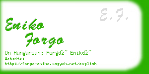 eniko forgo business card