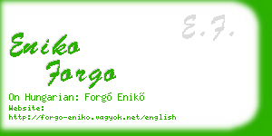 eniko forgo business card